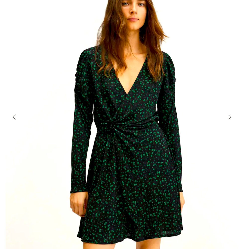 Ruffled wrap dress